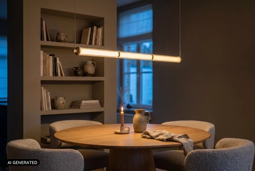Lucide VALENTINE - Pendelleuchten - LED Dim. - CCT - 1x36W 2200K/3000K - Champagner Farbe - Vibes - AI 1